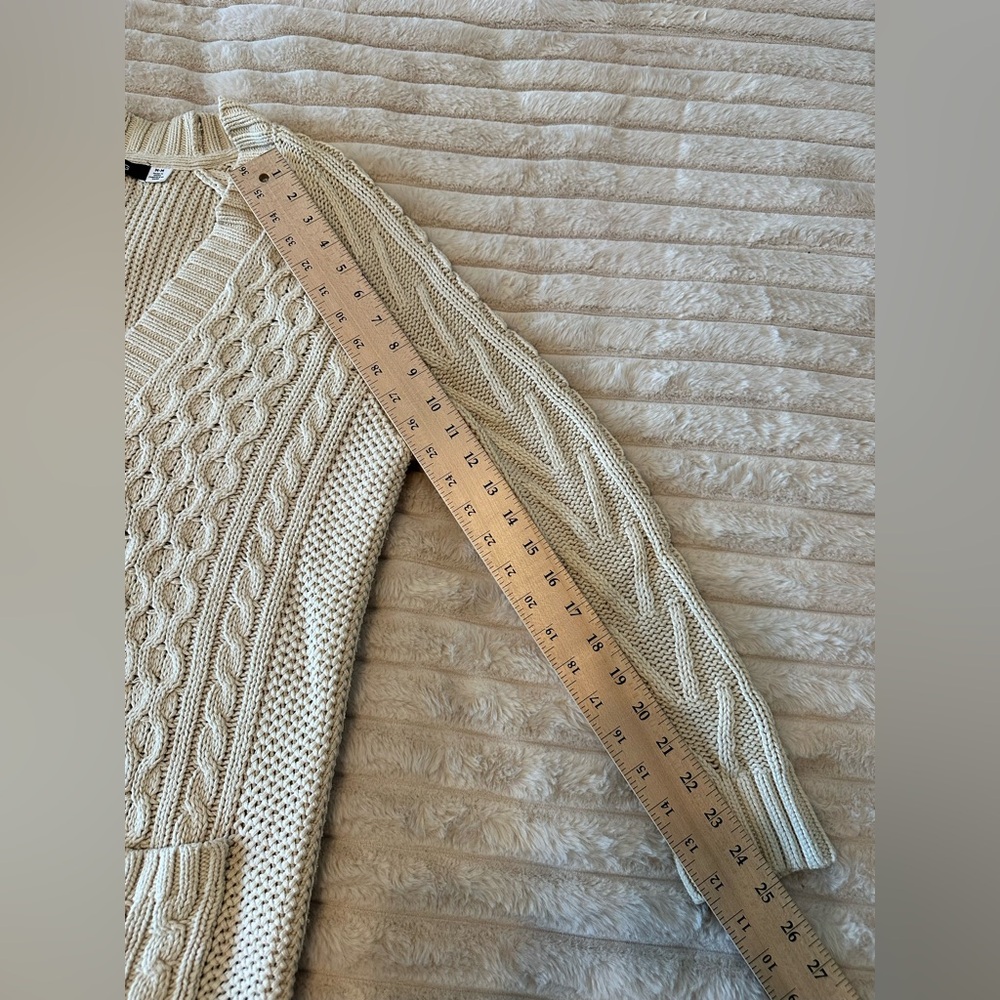 Urban Outfitters BDG Cream Cable Knit Cardigan Grandpa Sweater - Picture 9 of 11